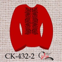 Заготовка жіночої блузки під вишивку "Чорне колосся" (червона)